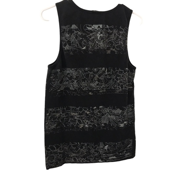 Volcom mens black novelty print tank top - Picture 2 of 9